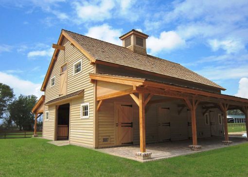 Timber Frame Barn Home Designs shed roof construction plans