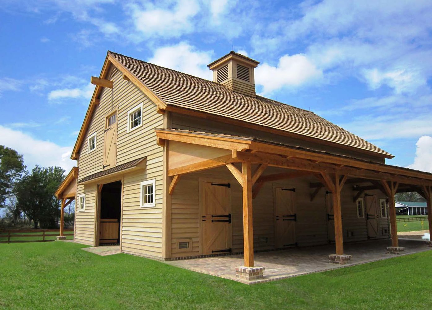 Post and Beam Constructed Horse Barn Timber Frame Homes.